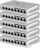 Swich rrjeti Ubiquiti UniFi US-8-60W, 8 porta Gigabit, PoE, set 5 copë, argjendtë