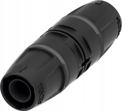 Bashkues i drejtë push fit TECE TECELOGO 8710516, Ø16mm, PPSU, i zi