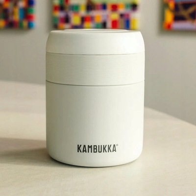 Termus dreke Kambukka Bora 11-06013, 600ml, çelik inox, i bardhë