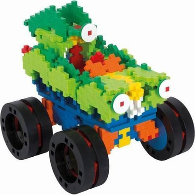 Set ndërtimi Plus-Plus GO Mini Mix Monster Trucks, 600 copë, për fëmijë 7-12 vjeç, shumëngjyrësh