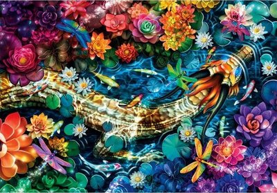 Puzzle Clementoni KOI River, 1000 pjesë, 70 x 50 cm, shumëngjyrësh