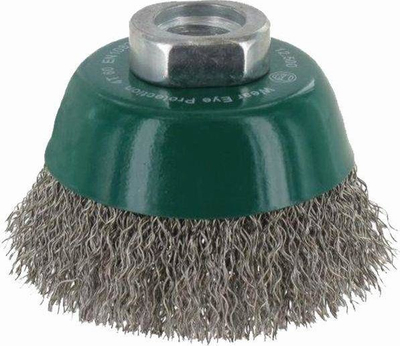 Furrë rrotulluese Abraboro END BRUSH AB90409052, 60mm, me fije inoksi 0.3mm, lidhje M14
