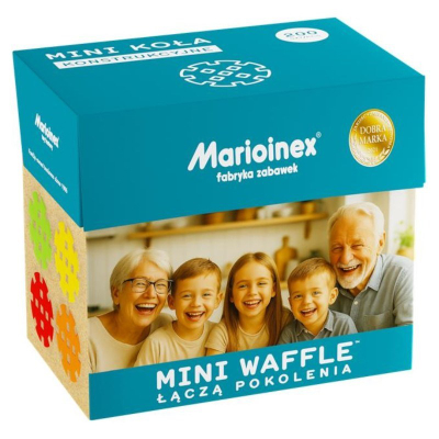 Lodër blloqe ndërtuese Marioinex Mini Waffle Senior Set, 200 pjesë, për moshën 6+, shumëngjyrëshe