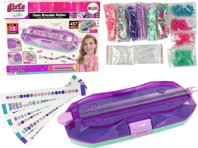 Set për byzylykë Lean Sport Bracelet Making Set, pajisje për thurje, rruaza shumëngjyrëshe