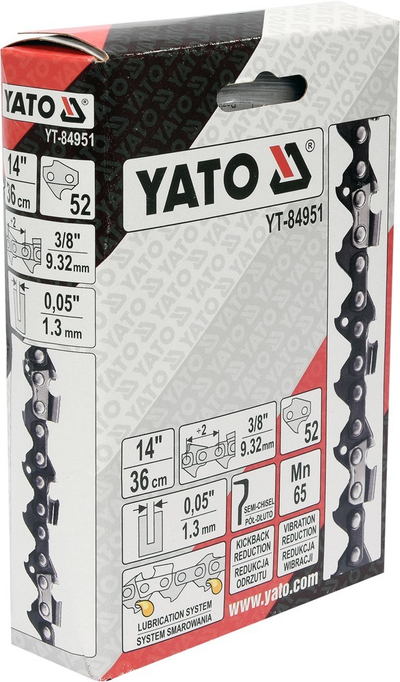 Zinxhir YATO për sharra rrethore gjysmë, 14 " 3/8" 0.05 "