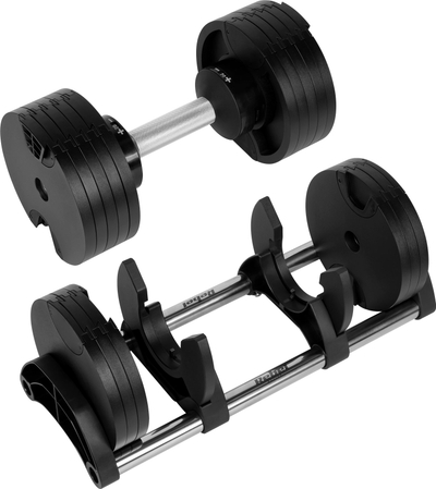 Hantel automatike e rregullueshme Rebel, 36 kg, me rritje nga 2 kg, prej gize