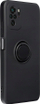 Kapak telefoni Forcell Silicone Ring për Samsung Galaxy S23 FE, me unazë edhe këmbë mbështetëse, i zi