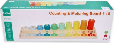 Puzzle druri edukative Lelin Learning to Count, numrat 1-10, shumëngjyrëshe
