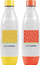 Сет шишиња Sodastream Fuse, 2x 1L, PET без BPA, портокалова