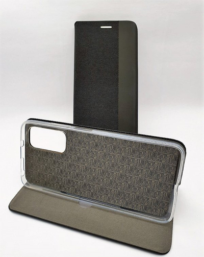 Këllëf folio për telefon iPhone 16 Pro, me stand, teksturë antirrëshqitëse, i zi