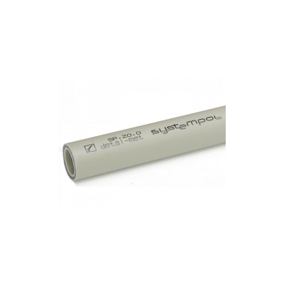 Tub polipropileni Systempol PP STABI 63 x 8.6 mm, me fibra xhami, gri