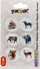 Стаклени магнети Titanum Animals, 30 mm, сет 6 парчиња, повеќебојни