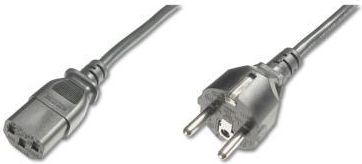Кабел за напојување Digitus AK-440110-012-S, Schuko во IEC C13, 1.2 m, црн