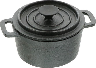 Tigan gize pa markë 0.6L, me kapak, i zi
