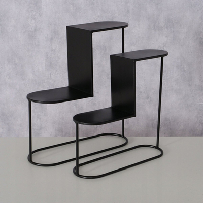 Shkallë metalike Zhony Pluto, set me 2 copë, 45–55 cm, të zeza