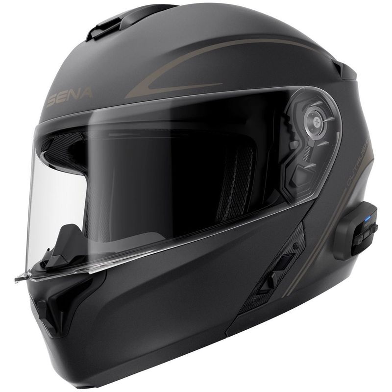 Helmetë motoçiklete Sena Outrush R, flip up, Bluetooth, mat e zezë, L