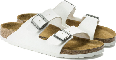 Sandale Birkenstock Arizona BS W 0552683, Birko Flor, shollë anatomike, të bardha