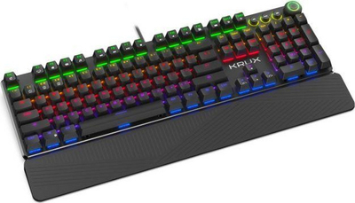 Tastierë Gaming Krux Crato PRO, RGB, US, e zezë