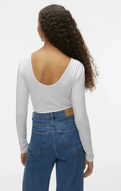 Bluzë Vero Moda VMHEAVEN Slim Fit 10298465 Bright White