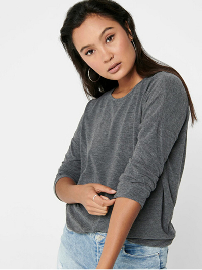 Џемпер Only ONLGLAMOR Loose Fit, сив