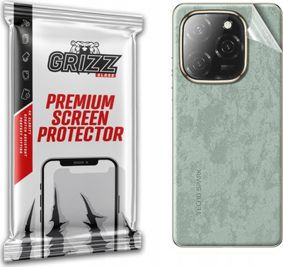 Folie mbrojtëse Grizz SatinSkin për Tecno Spark 20 Pro 5G, pjesa e pasme, transparente