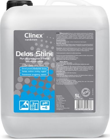 Pastrues mobiljesh Clinex Delos Shine, 5L, për dru, me aromë të freskët