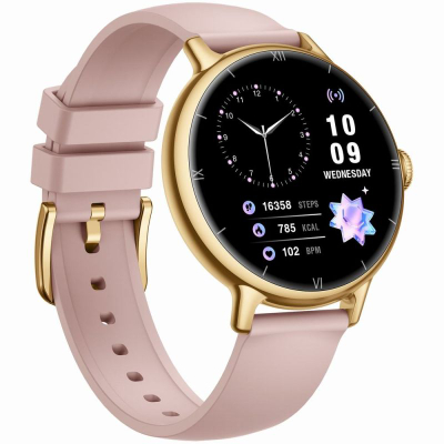Oër inteligjente Gravity GT33 1, me ekran AMOLED, me dy rripa, ngjyrë ari roze
