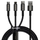 Kabllo karikuese BASEUS Superior 3në1, USB-A - USB-C / micro USB / Lightning, 1.5m, e zezë