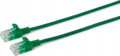 Kabllo rrjeti MicroConnect CAT6a Slim, 0.25m, U UTP, e gjelbër