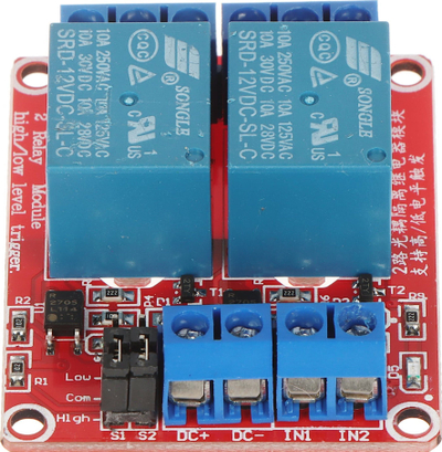 Modul releje Pulsar PK-552, 12V DC, 2 dalje NO NC, jeshil