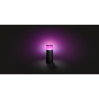 Llambë dekorative për jashtë Philips Hue Calla, modul zgjerues, i zi