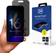 Folie mbrojtëse 3MK Silky Matt Privacy për iPhone 16 Pro Max 6.9", filter privatësie, mat, transparente