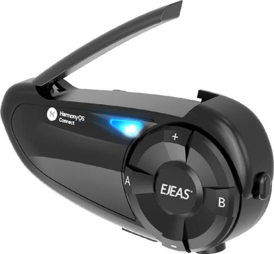 Interkom për motor Ejeas Q7, Bluetooth, që montohet te kaska, i zi