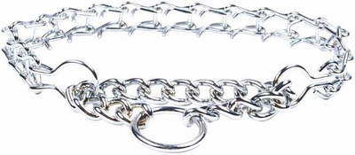 Qafore trajnimi për qen Chaba HALF PRONG COLLAR 1, metal, çelik i kromuar, argjend