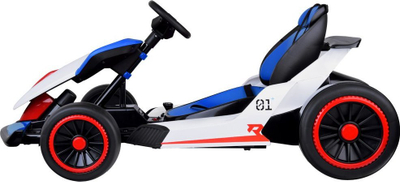 Go kart elektrik Yokomisiad PA0308, me drift, për kalamaj, i bardh e zi e blu