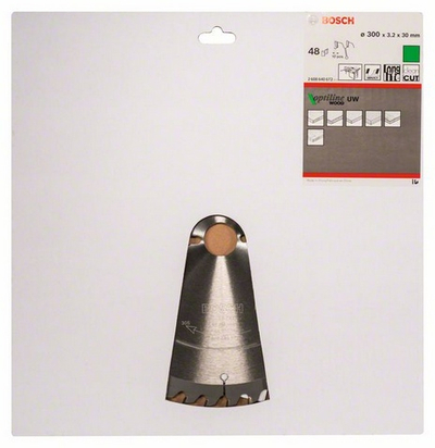 Teh sharre rrethore Bosch Optiline Wood 2608640672, 300x30x3.2mm, 48 dhëmbë, metalik