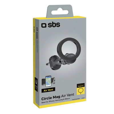 Mbajtës telefoni për makinë SBS TESUPMAGRING, MagSafe, për grilë ajri, i zi