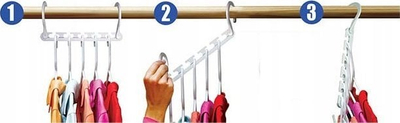 Organizues varese InnovaGoods Hanger Organiser, set 24 copë, deri 40 veshje, i bardhë