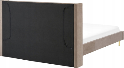 Shtrat Beliani Villette, 160 x 200 cm, kadife, taupe