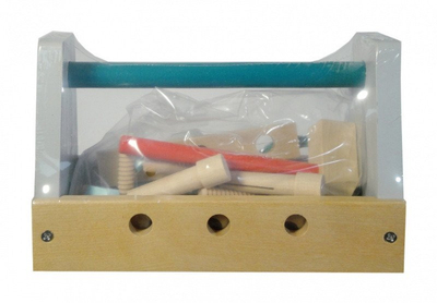 Сет играчки со дрвени алатки Swede Toy, дрвена кутија, повеќебојно