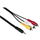 Kabllo Hama Video Connection, 4-pin 3.5 mm Jack Plug-3 RCA (phono) Plugs, 1.5m