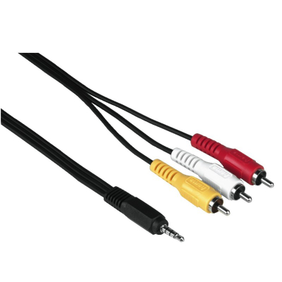 Kabllo Hama Video Connection, 4-pin 3.5 mm Jack Plug-3 RCA (phono) Plugs, 1.5m