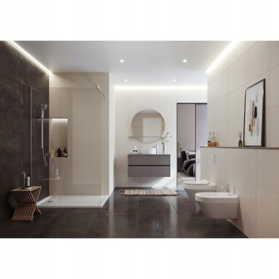 Kabinë dushi walk in Cersanit Mille, 90x200 cm, xham transparent, profil krom