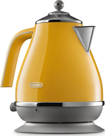 Çajnik elektrik DeLonghi Icona Capitals KBOC 2001.Y, 1.7L, 2000W, i verdhë