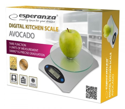 Peshore kuzhine Esperanza Avocado EKS006, 5kg, ekran LCD, argjend