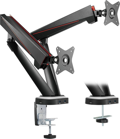 Krah tavoline për monitora LogiLink BP0092, për 2 monitora deri 32\", i zi
