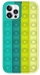 Këllëf Mocco Bubble antistres për iPhone 11 Pro, TPU silikon, jeshil