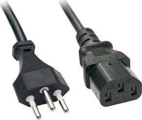 Kabllo rryme Lindy 30419, 5m, prizë zvicerane C13, e zezë
