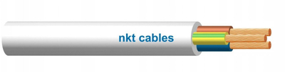 Kabllo për shpi NKT OMY H03VV-F, 3x1mm², 300/300V, e bardhë