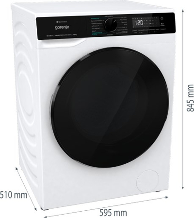 Lavatriçe tharëse Gorenje WD2PA854ADW, 8kg, ngarkim frontal, e bardhë